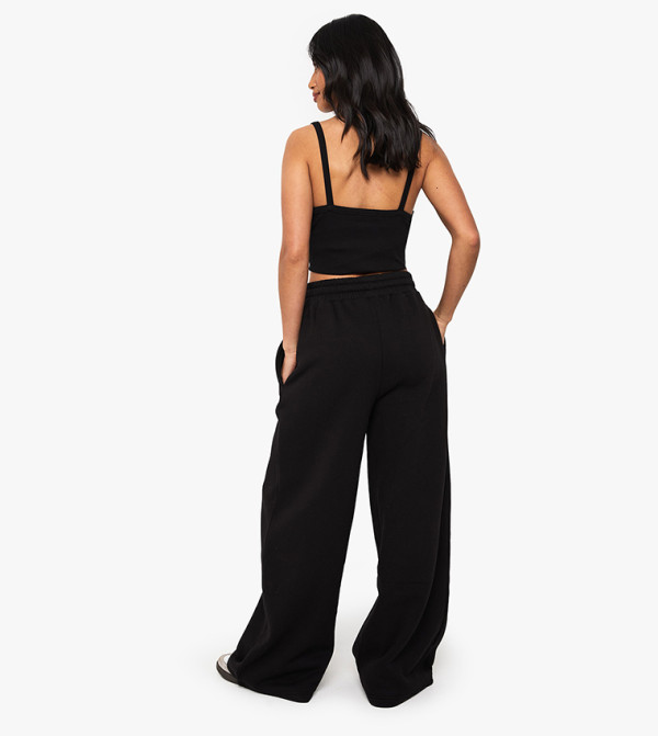 بوهو  بناطيل رياضية - أسود Sweatpants