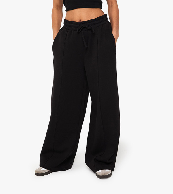 بوهو  بناطيل رياضية - أسود Sweatpants
