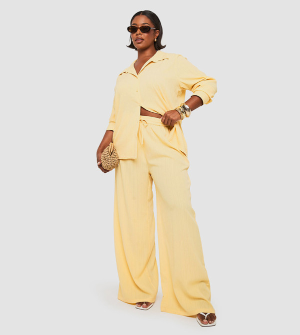 boohoo Pants & Leggings - Yellow Pants & Leggings