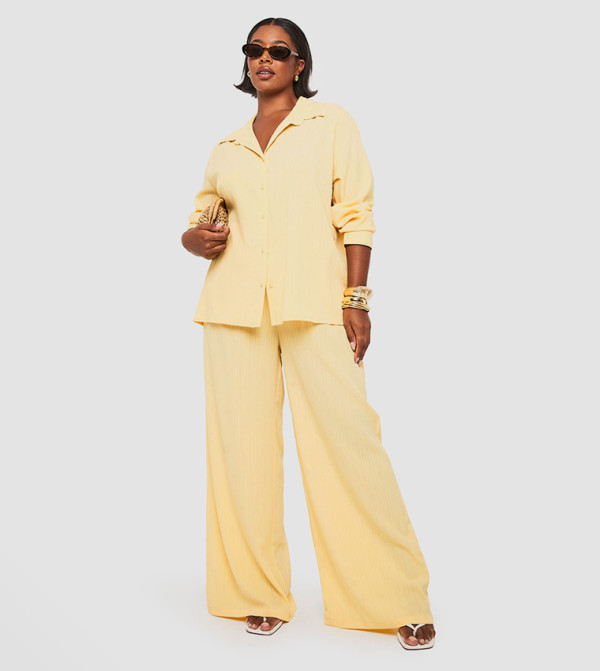 boohoo Pants & Leggings - Yellow Pants & Leggings