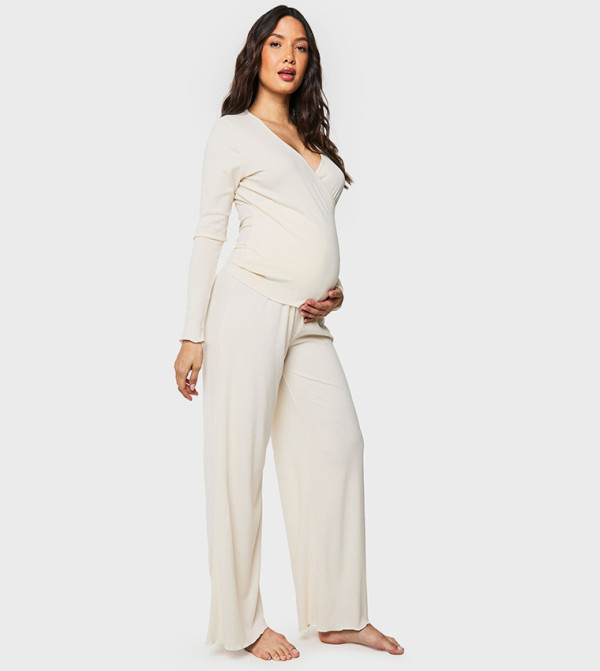 boohoo - Express  Maternity Clothing - Cream Sleep wear