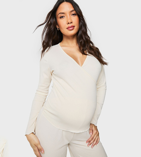boohoo - Express  Maternity Clothing - Cream Sleep wear