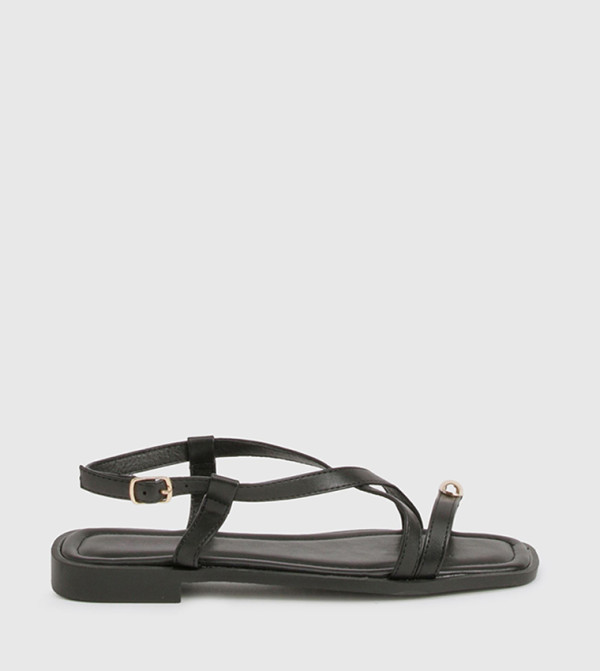 بوهو - اوتليت بوهو - اوتليت - أسود Flat Sandals