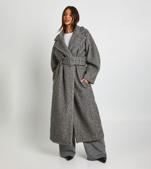 boohoo  Clothing - Grey Overcoats