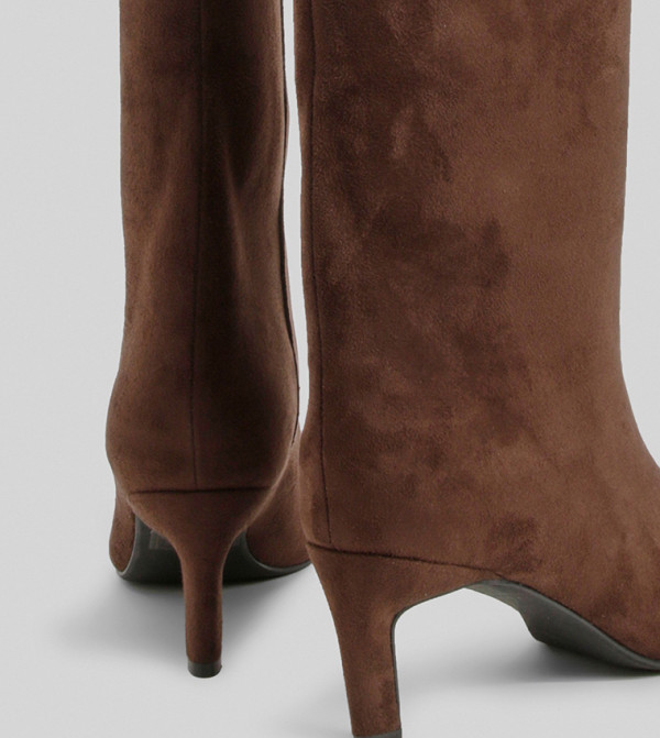 boohoo  Calf Boots - Brown Mid Calf Boots