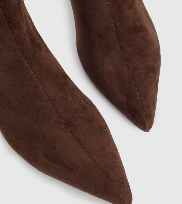 boohoo  Calf Boots - Brown Mid Calf Boots