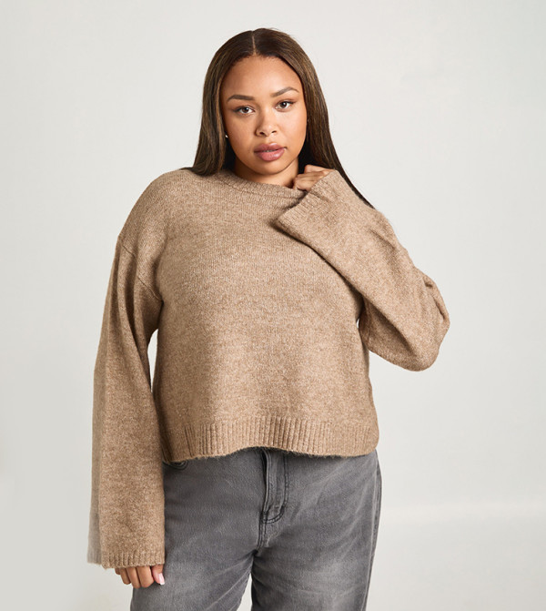 boohoo  Sweaters & Cardigans - Beige Sweaters & Cardigans