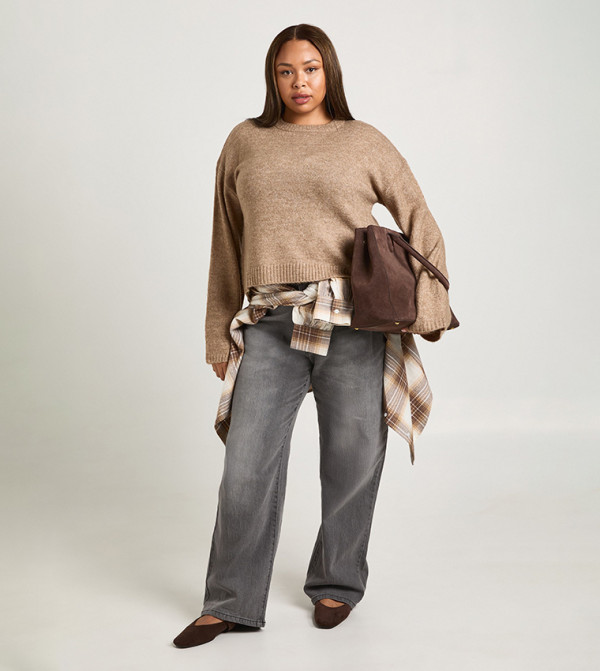 boohoo  Sweaters & Cardigans - Beige Sweaters & Cardigans