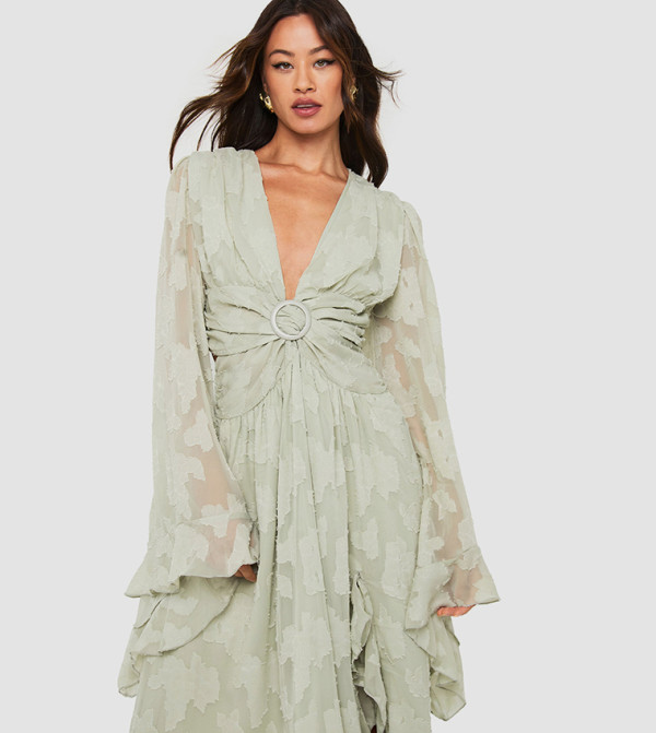 boohoo romance-lace-edits - Green Casual Dresses