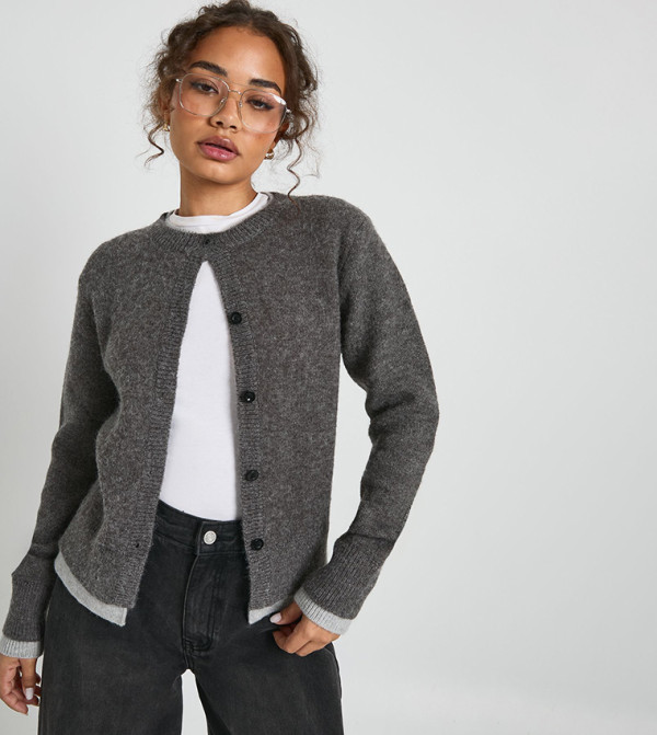 boohoo  Cardigans - Grey Cardigans
