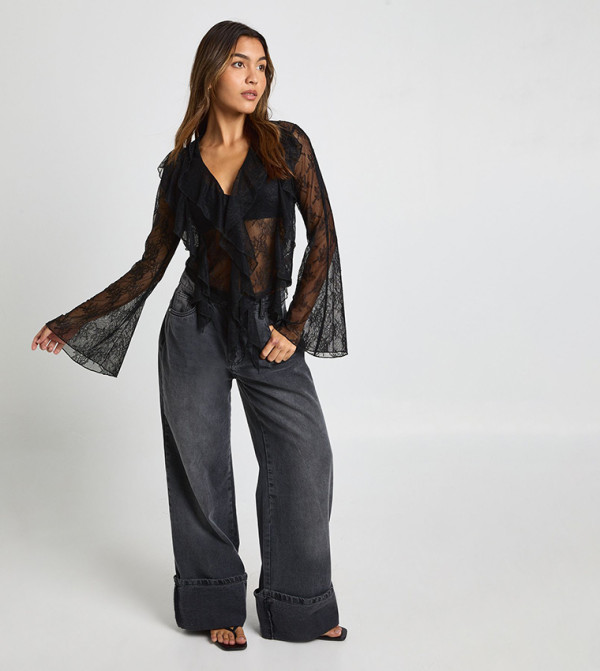 بوهو  romance-lace-edits - أسود Casual Tops