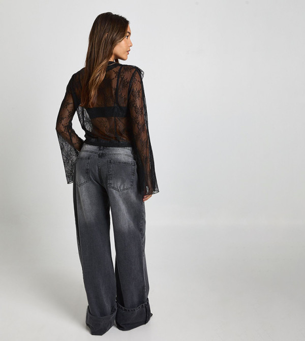 بوهو  romance-lace-edits - أسود Casual Tops