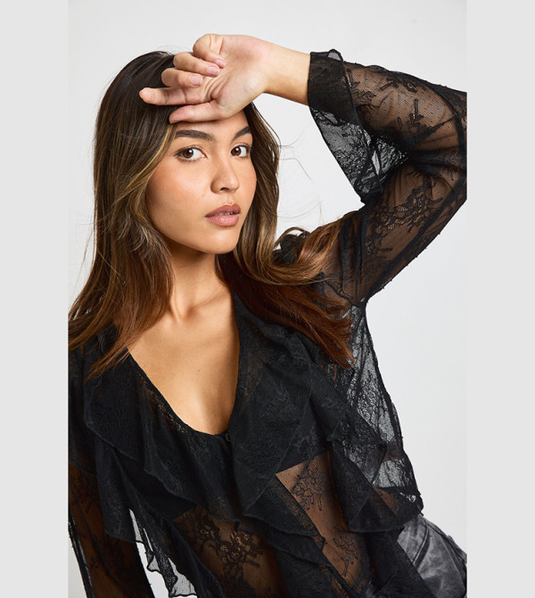 بوهو  romance-lace-edits - أسود Casual Tops