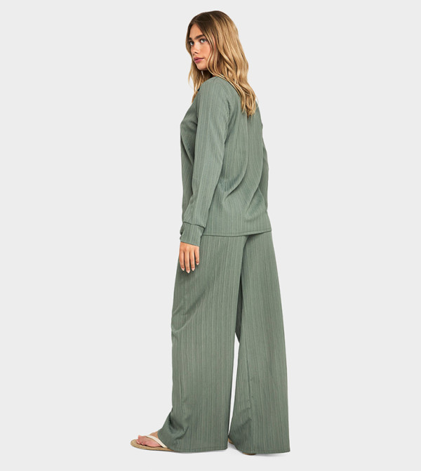 بوهو  أطقم ملابس - كاكي Co-Ord Set