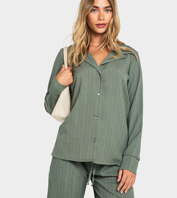 بوهو  أطقم ملابس - كاكي Co-Ord Set