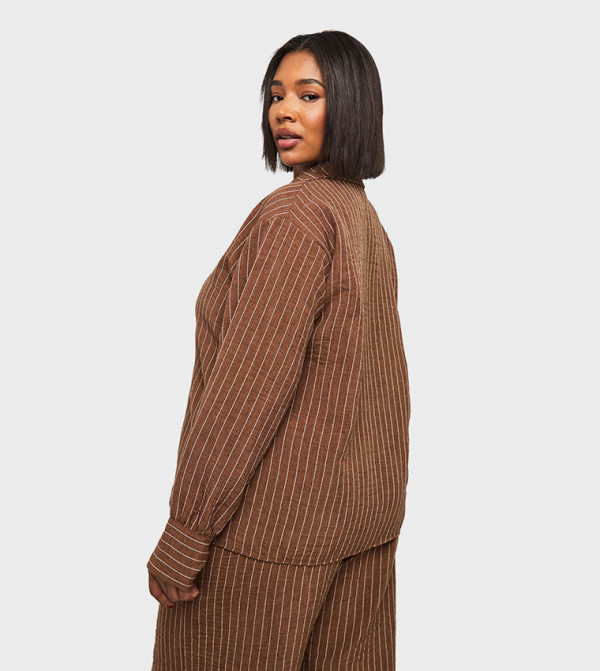 بوهو - اوتليت مقاس كبير - بني T-Shirts & Shirts