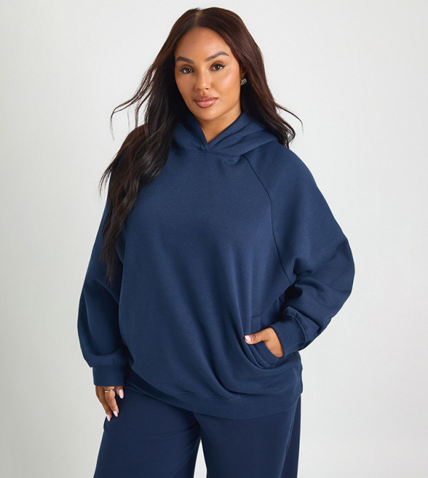 boohoo  Hoodies & Sweatshirts - Navy Hoodies & Sweatshirts