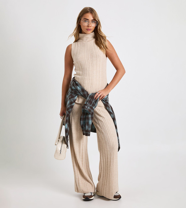 بوهو  أطقم ملابس - بيج Co-Ord Set