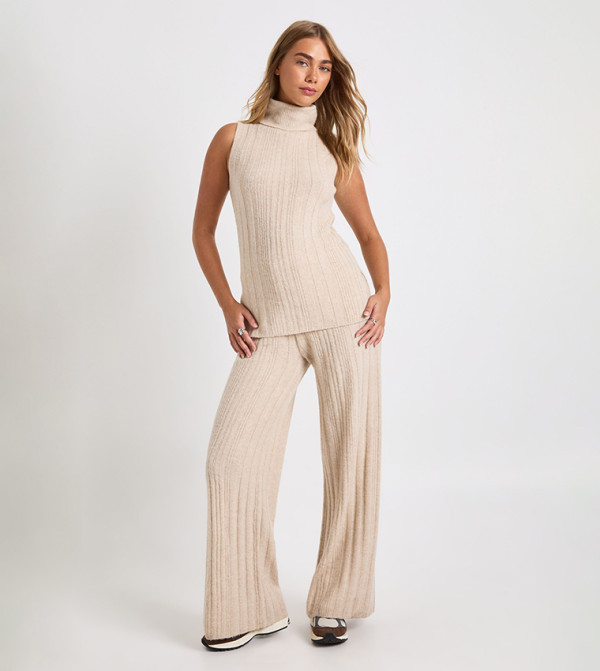 بوهو  أطقم ملابس - بيج Co-Ord Set
