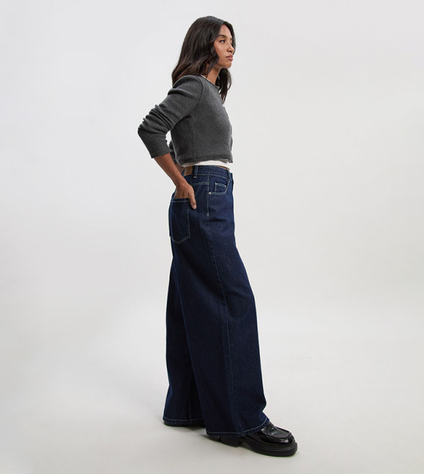 boohoo boohoo - Blue Wide Leg Jeans