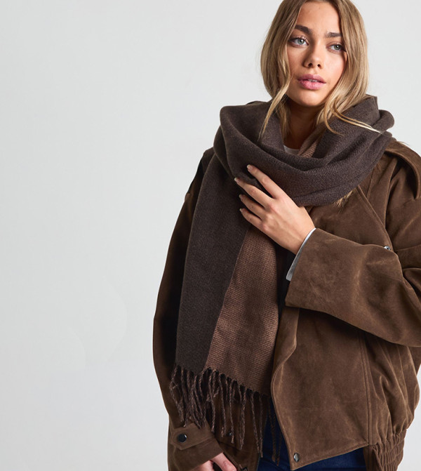 boohoo  Blanket Scarves - Brown Blanket Scarves