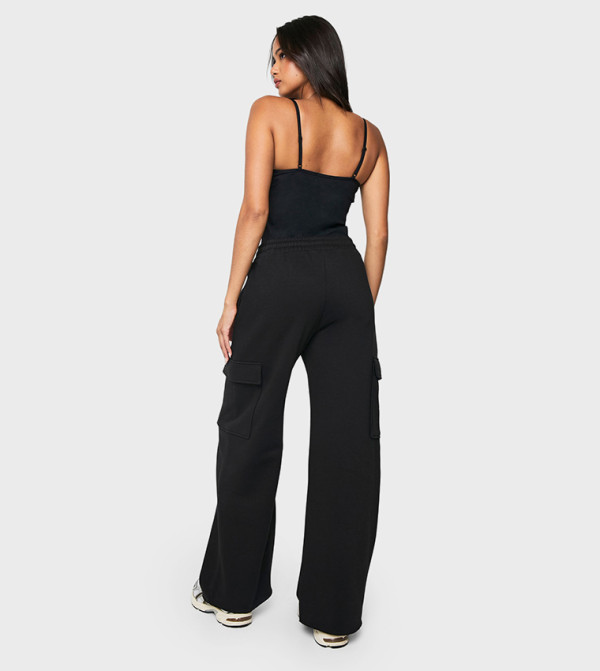 بوهو  baggy-denim-edit - أسود Sweatpants