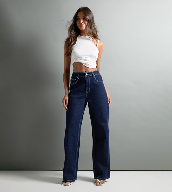 boohoo boohoo - Blue Straight Jeans
