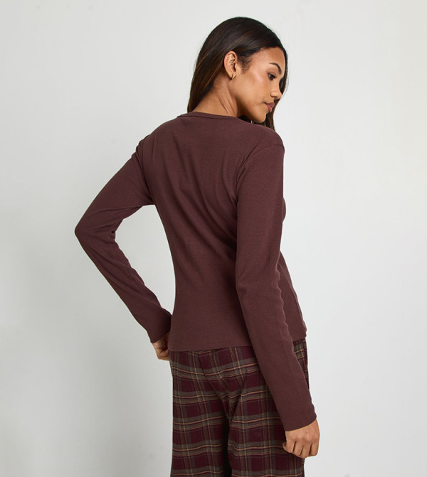 boohoo  Maternity Clothing - CHOCOLATE Tops & T-shirts