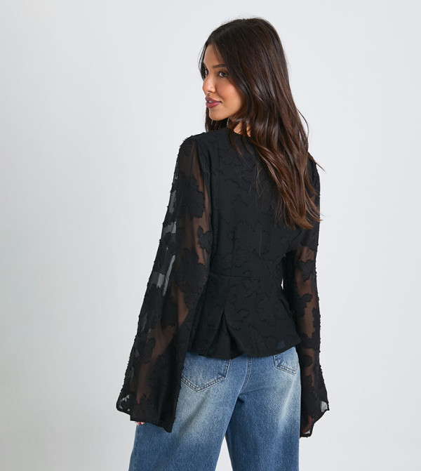 بوهو dark-romantic - أسود Casual Tops