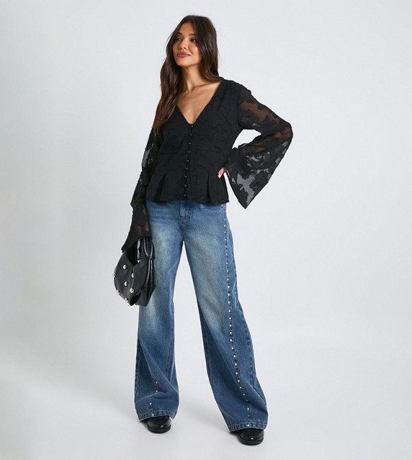 بوهو dark-romantic - أسود Casual Tops