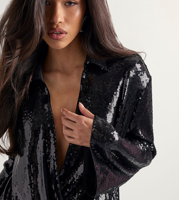 boohoo satin-going-out - Black Mini Dresses