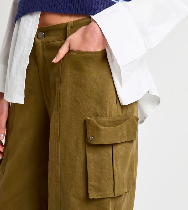 boohoo  Cargos - Khaki Cargos