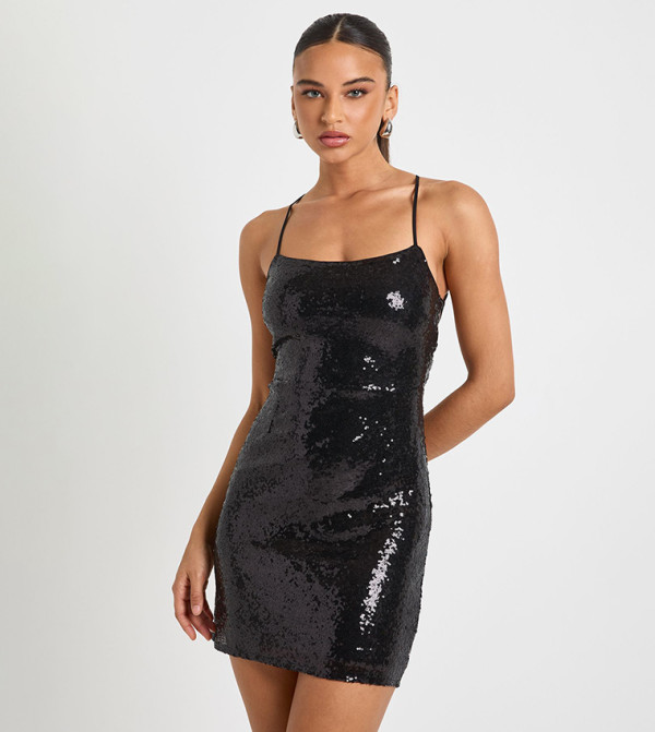 بوهو  فساتين ميني  - أسود Mini Dresses