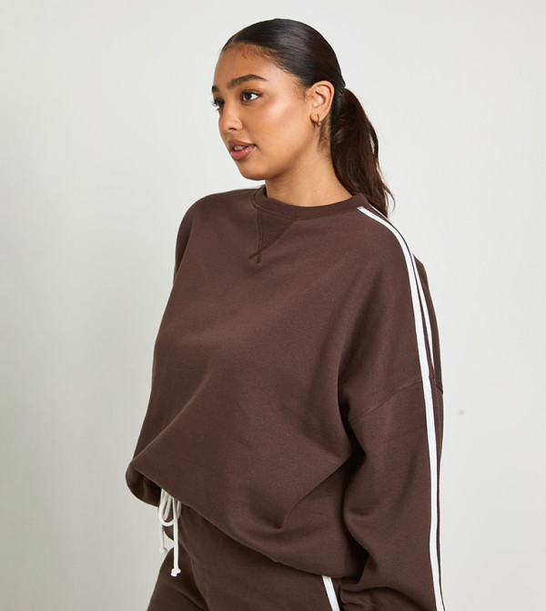 boohoo  Hoodies & Sweatshirts - Brown Hoodies & Sweatshirts