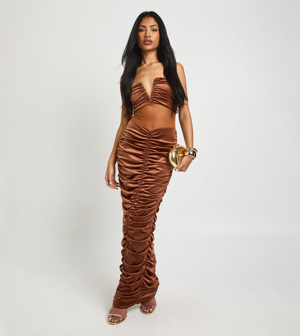 بوهو بوهو - بني  Maxi Dresses