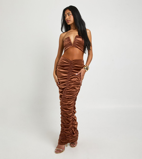 بوهو بوهو - بني  Maxi Dresses