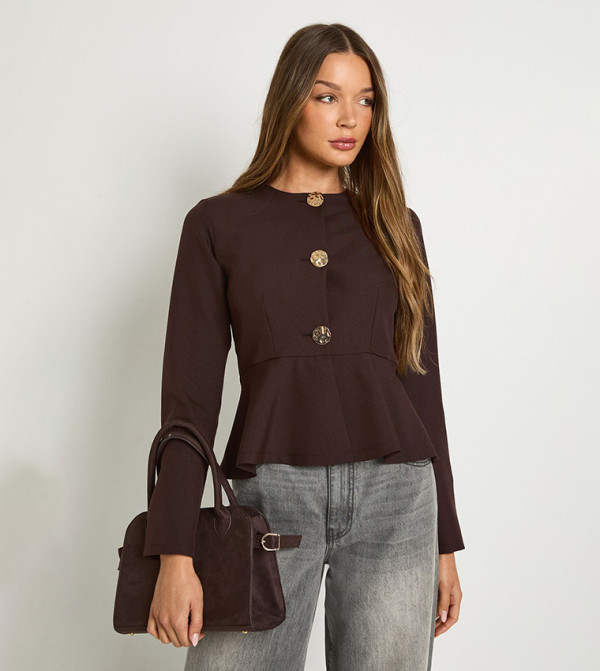 boohoo  Jackets & Coats - Brown Blazers
