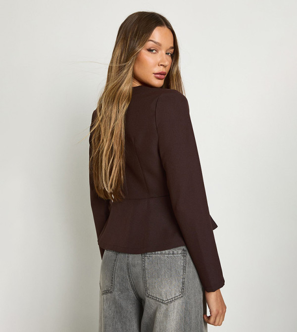 boohoo  Jackets & Coats - Brown Blazers