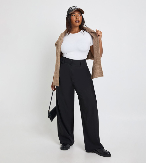 boohoo Pants & Leggings - Black Pants & Leggings