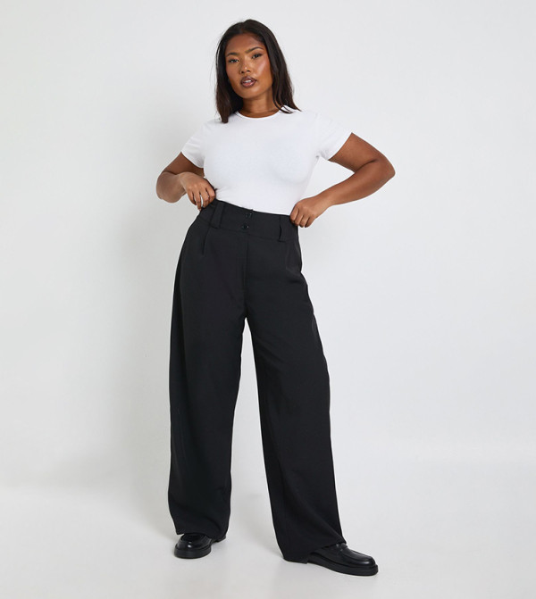 boohoo Pants & Leggings - Black Pants & Leggings