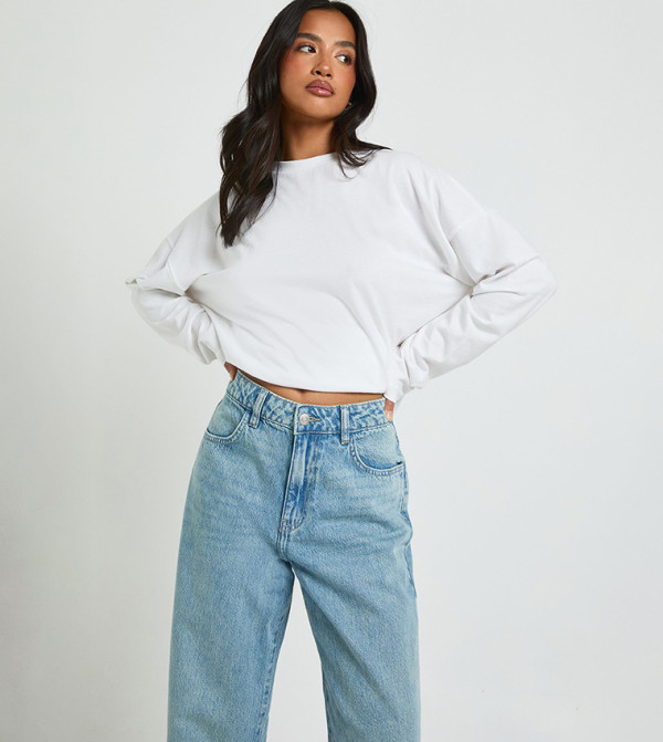 boohoo  Jeans - Blue Straight Jeans