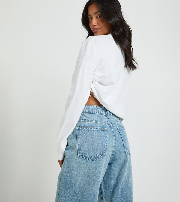 boohoo  Jeans - Blue Straight Jeans
