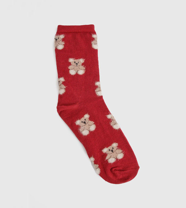 boohoo  Calf Length Socks - Red Calf Length Socks