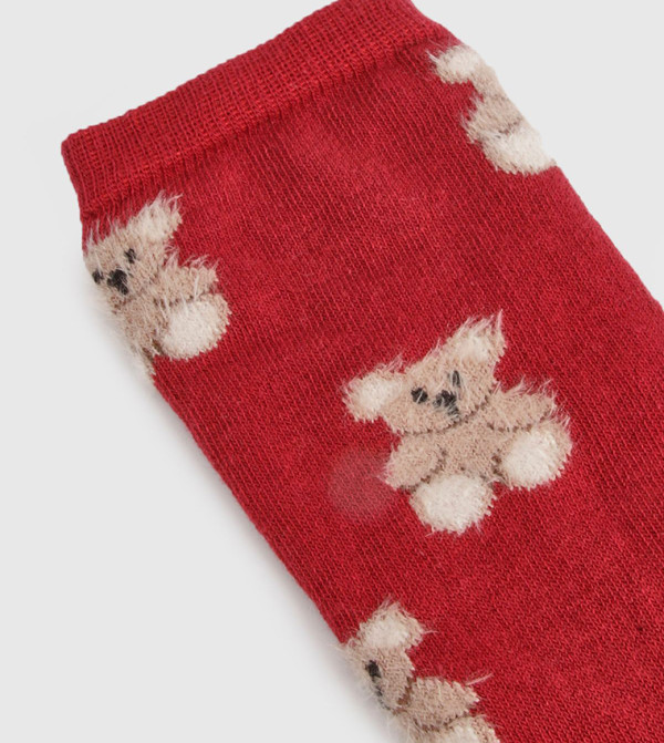 boohoo  Calf Length Socks - Red Calf Length Socks