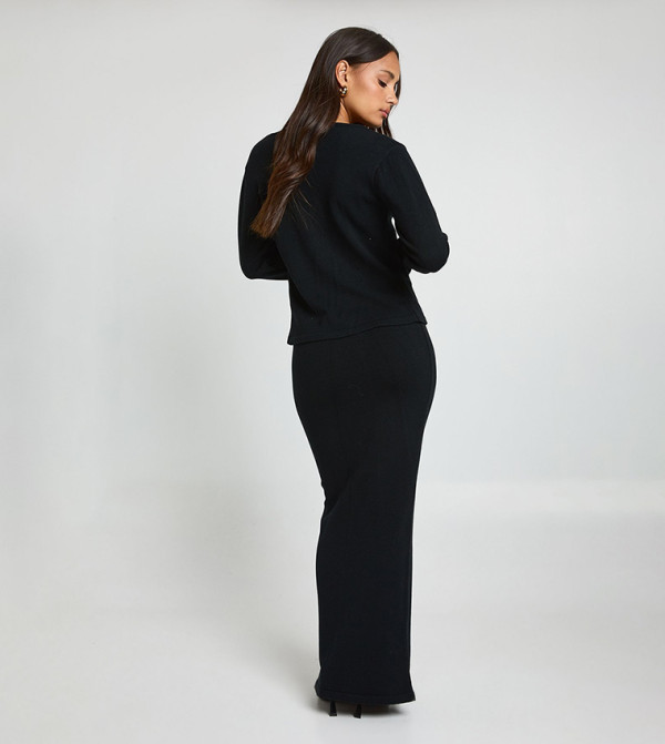 بوهو  co-ord-sets - أسود Maxi Skirts