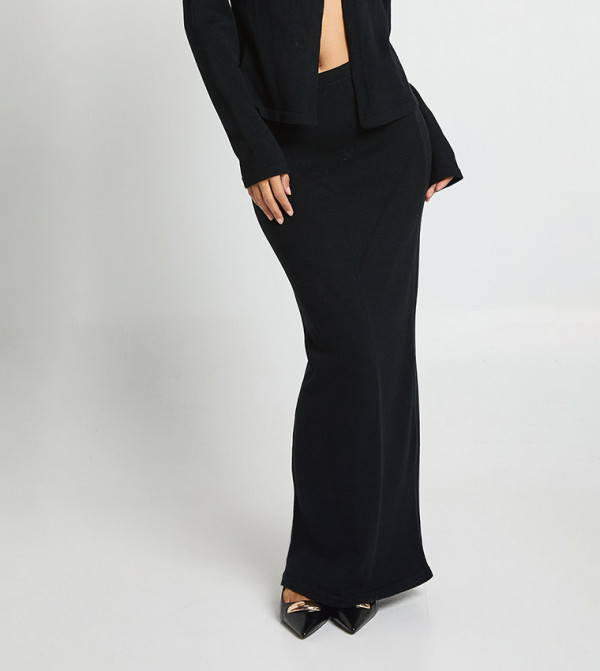 بوهو  co-ord-sets - أسود Maxi Skirts