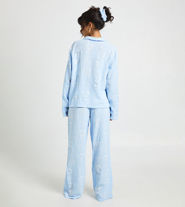 boohoo Sleepwears & Loungewears - Light Blue Pyjama Set