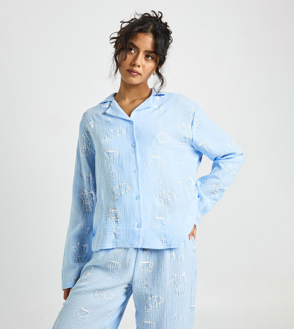 boohoo Sleepwears & Loungewears - Light Blue Pyjama Set