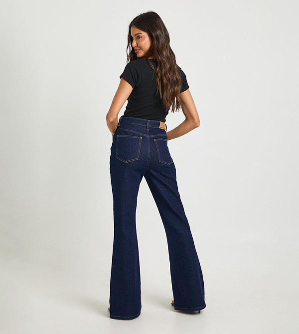 boohoo  Jeans - Navy Wide Leg Jeans