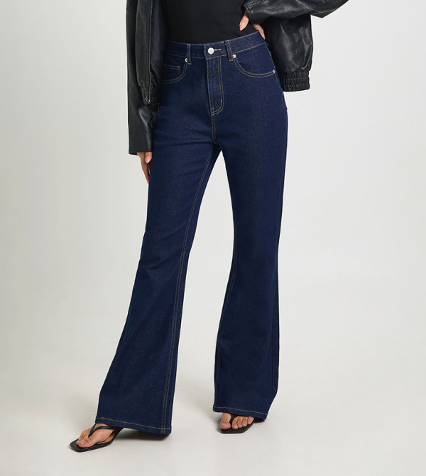 boohoo  Jeans - Navy Wide Leg Jeans
